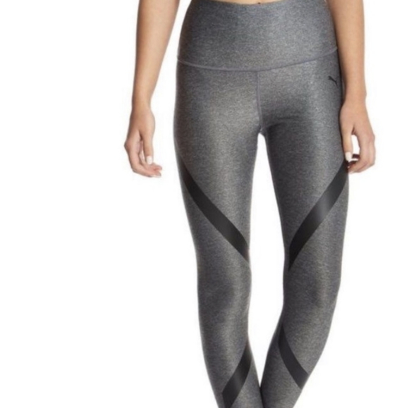 Puma Power Cell Gray/Black Athletic Leggings sz: S - Picture 2 of 11